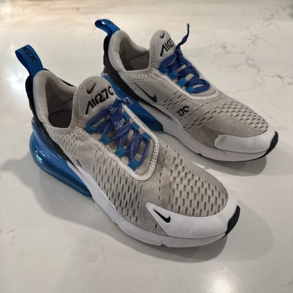 boys nike air max 270 size 6.5 No Tie Laces